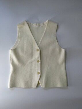 OPUS DIFORA Slim suit waistcoat Milano knit in Color Milk - Medium